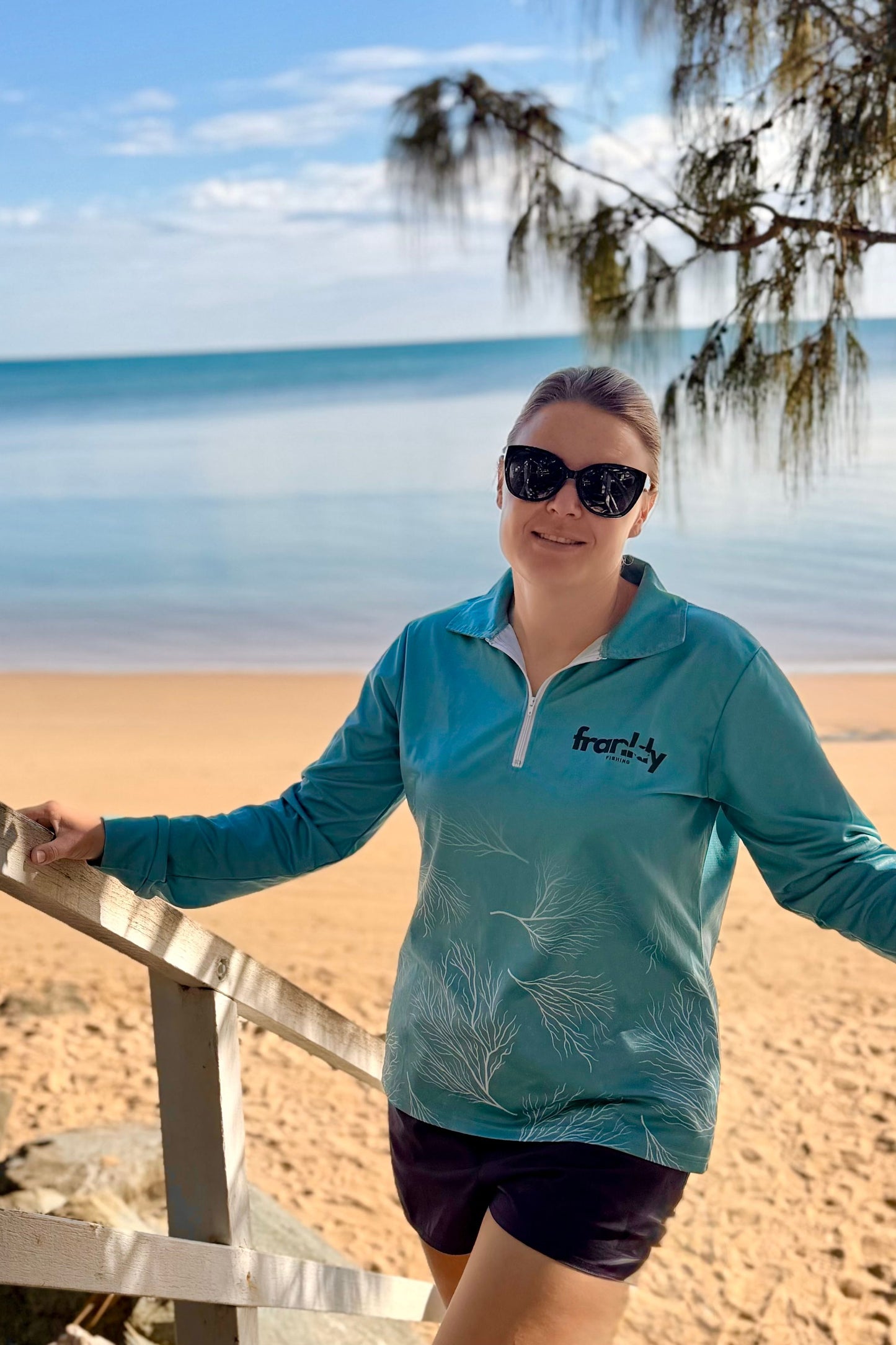Women’s Manatee Coral Sunshirt Shirt – Lightweight & UPF 50+